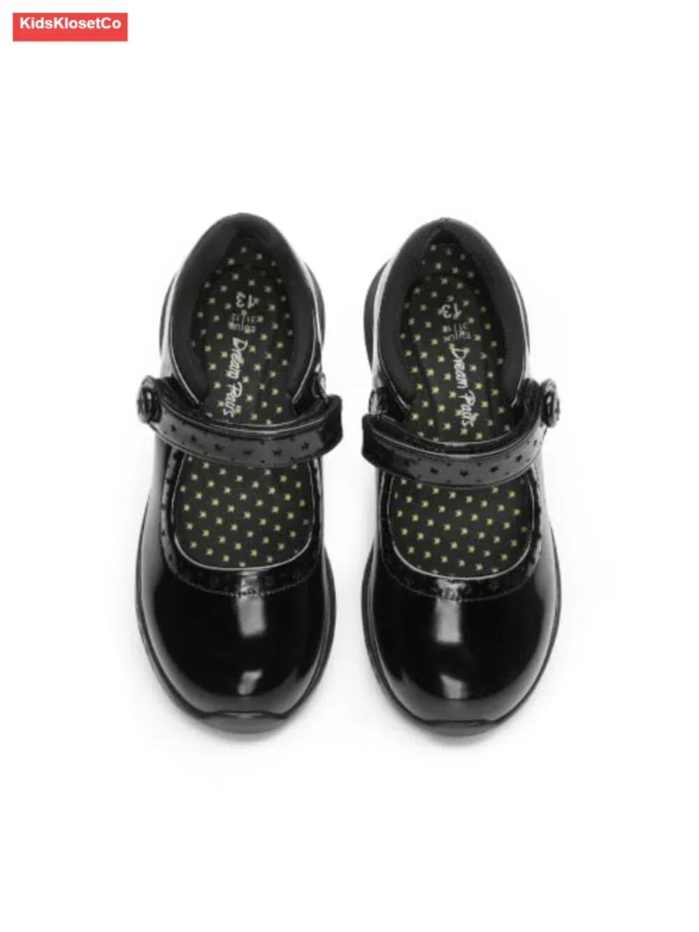 Girls School Uniform Mary Jane Flats with Arch Support Hook & Loop